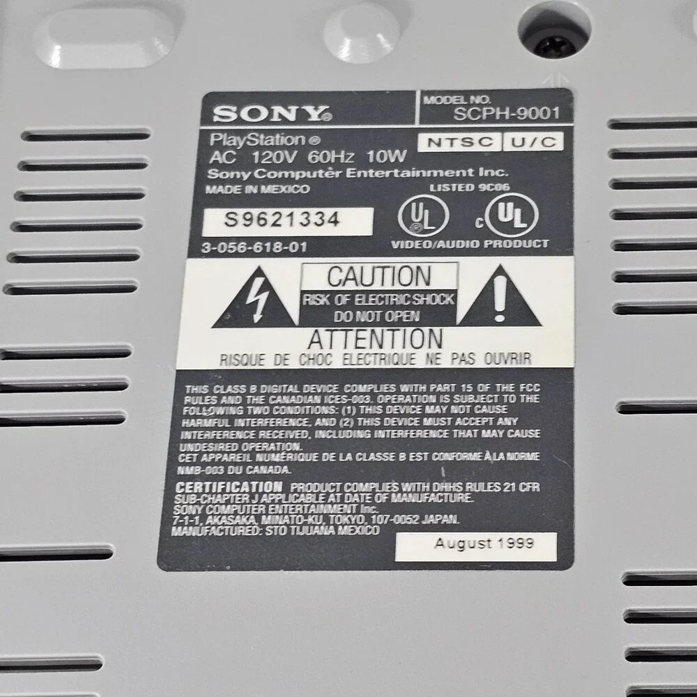 Sony PlayStation SCPH-9001 Console With Controller Memory Card Cables PS1 - Picture 6 of 11